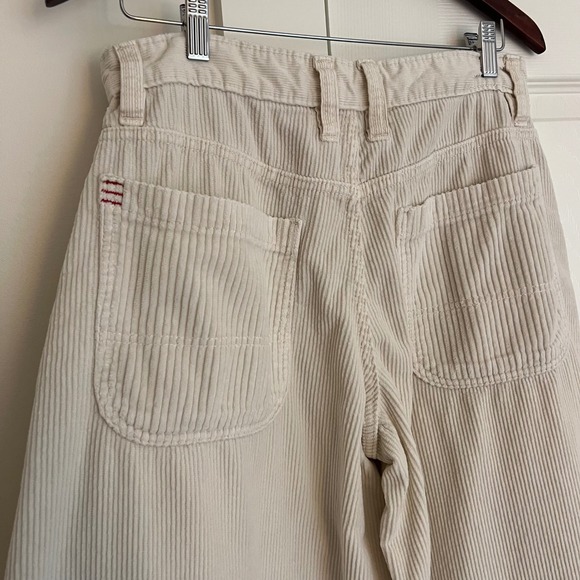 BDG Urban Outfitters Cream Sienne Corduroy Wide Leg Paneled Utility Pants Size 6 - Picture 6 of 8